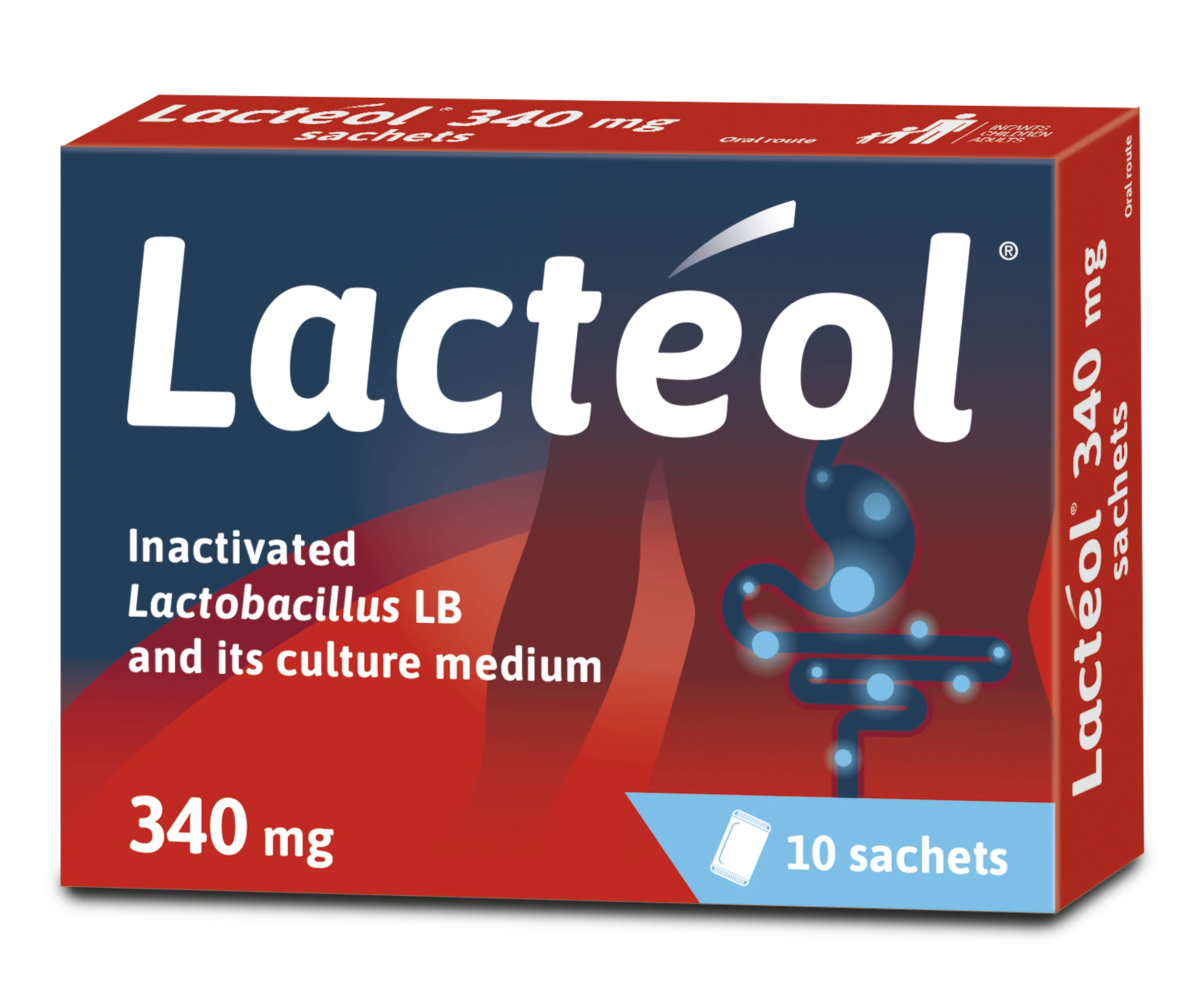 Lactéol® 340mg - Médicament antidiarrhéique en sachet et restauration de la flore intestinale